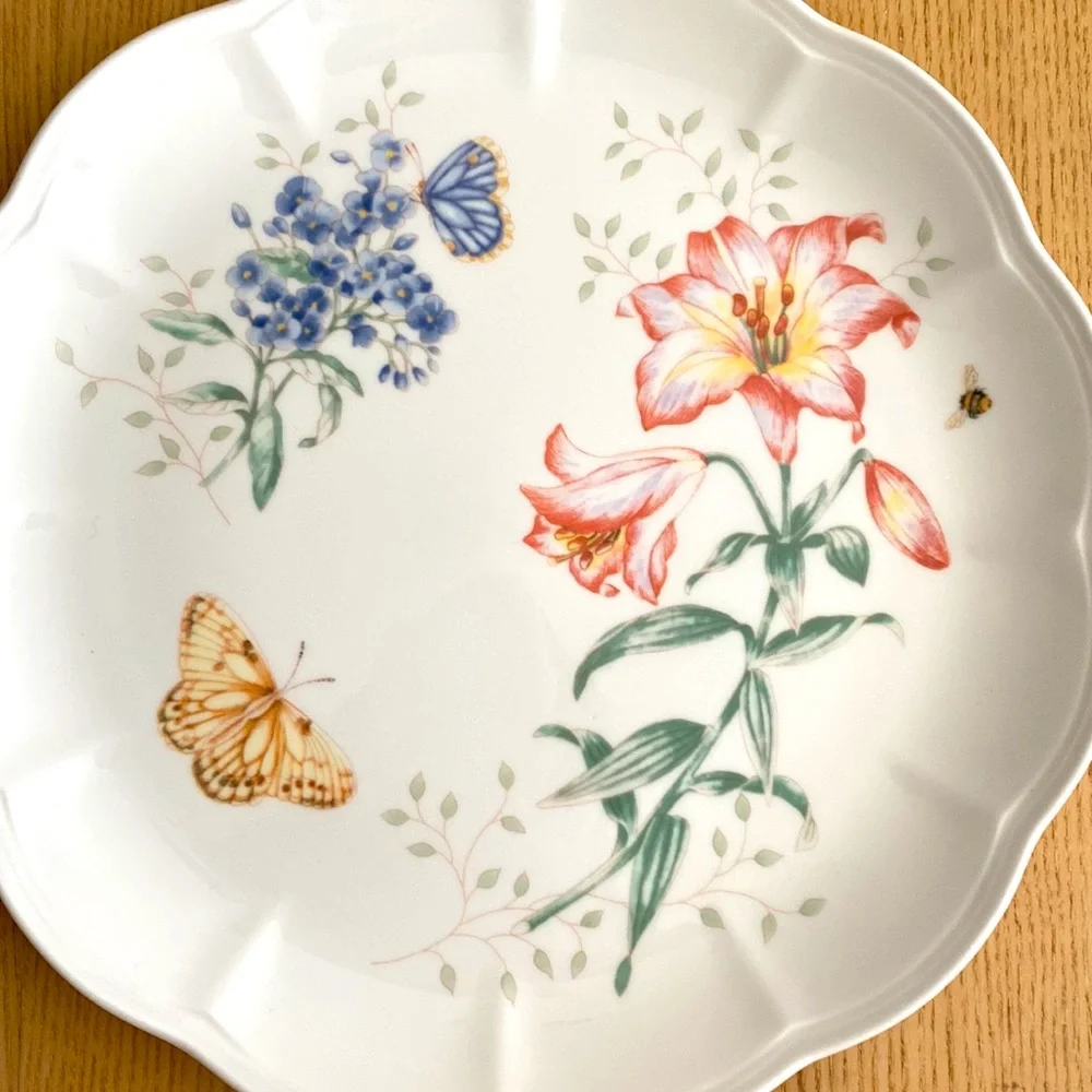 4pcs LENOX butterfly meadow dinner plate set, 11 inches